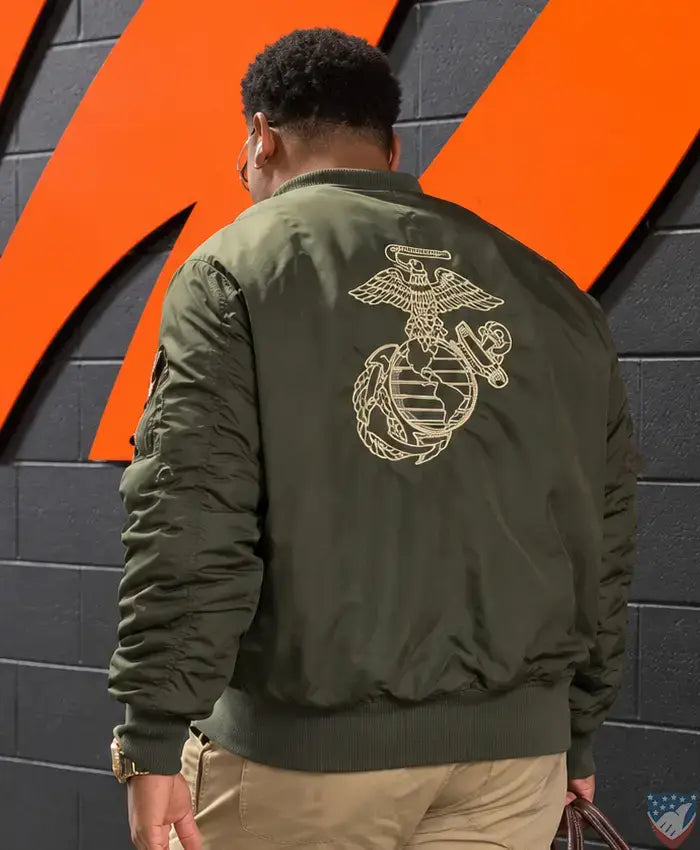 Landon Robinson Custom Bomber Olive Green Jacket