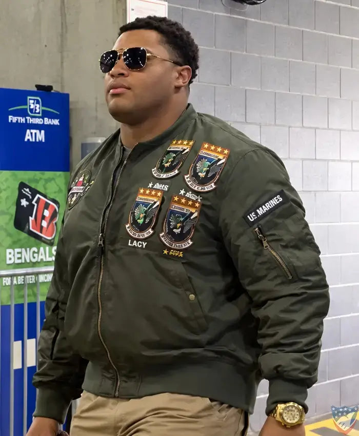 Landon Robinson Custom Bomber Olive Green Jacket For Men & Women