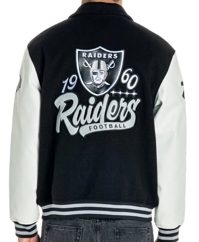 Las Vegas Raiders Collared Varsity Jacket