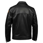 Leather Trucker Black Jacket For Halloween
