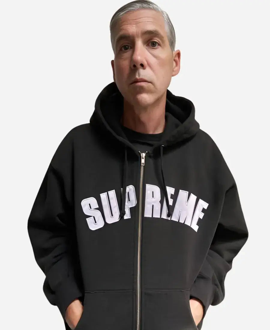 Leo Fitzpatrick Supreme Black Hooded Zip-Up Sweatshirt