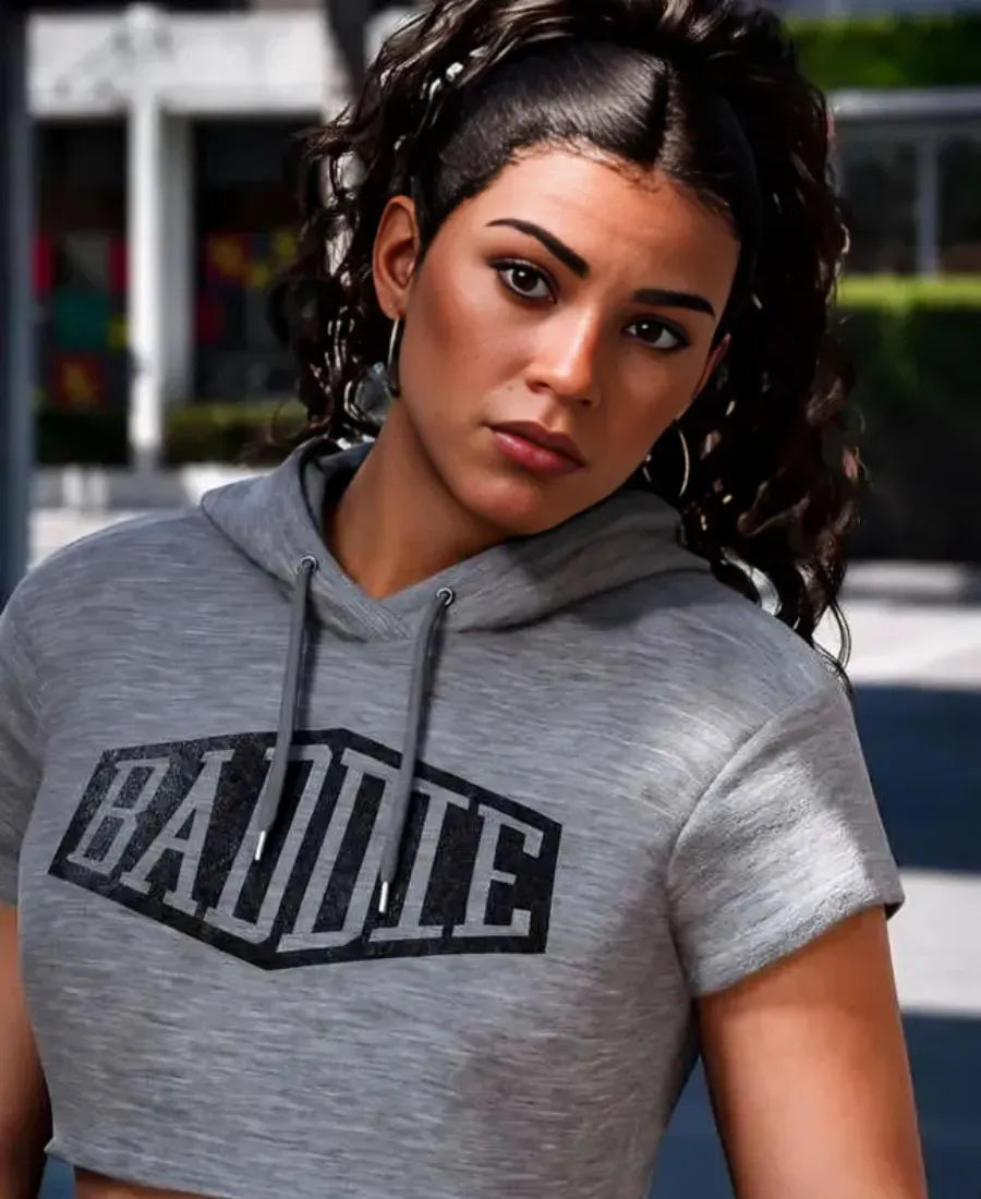 Lucia Baddie GTA VI Grey Hoodie