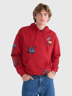 Marvel Aéropostale Spider-Man Comic Boxy Red Hoodie For  Men & Women