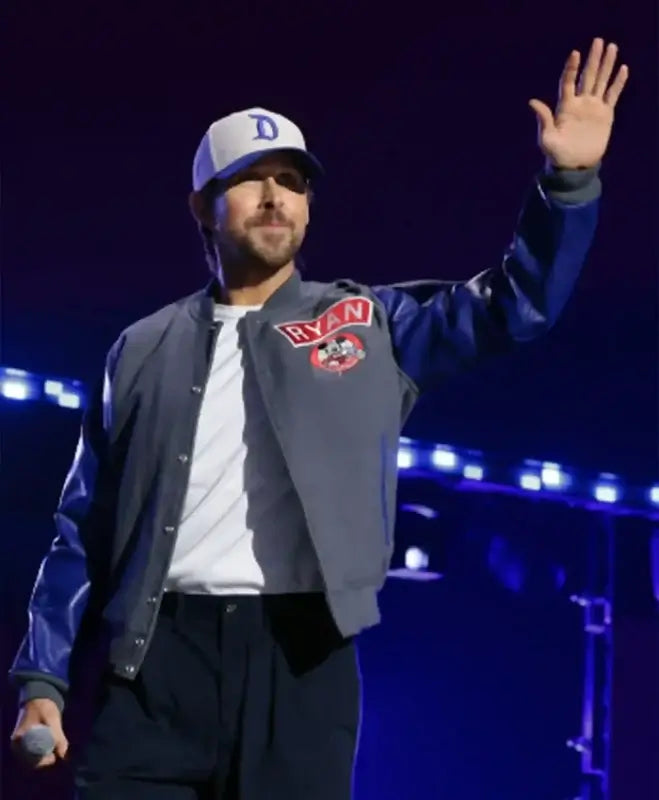Mickey Mouse Ryan Gosling Club Grey & Blue Jacket