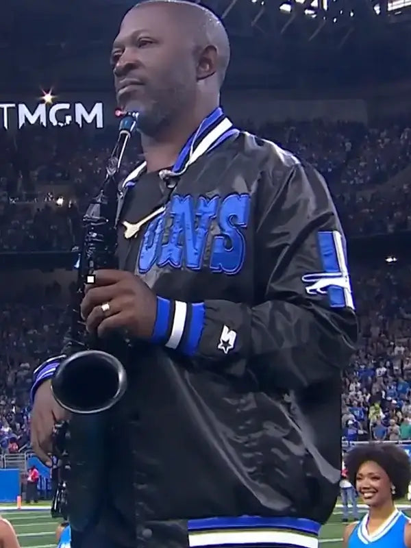 Mike Phillips Detroit Lions Black Satin Jacket For Men & Women