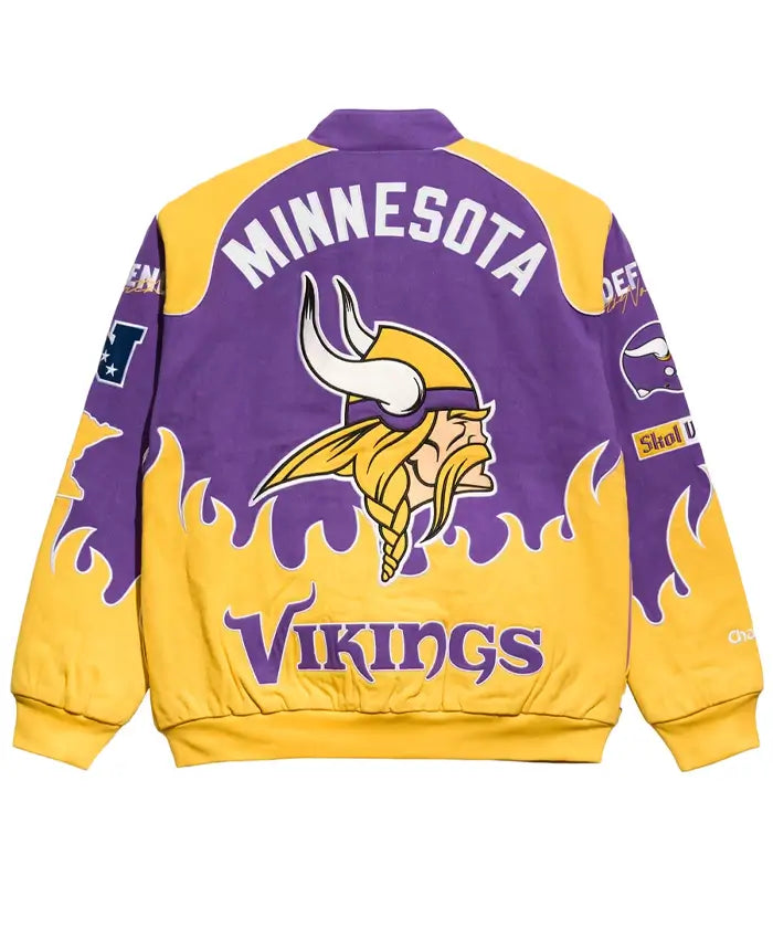 Minnesota Vikings Chalk Line Premium Racing Jacket