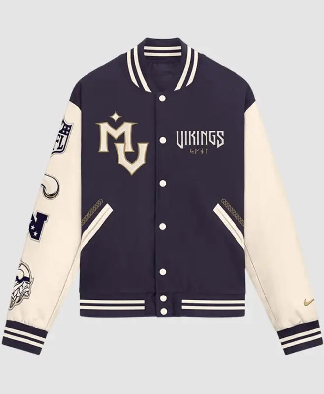 Minnesota Vikings Rivalries Purple Varsity Jacket