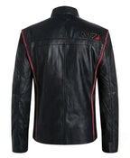 N7 Mass Effect 3 Black Leather Biker Jacket
