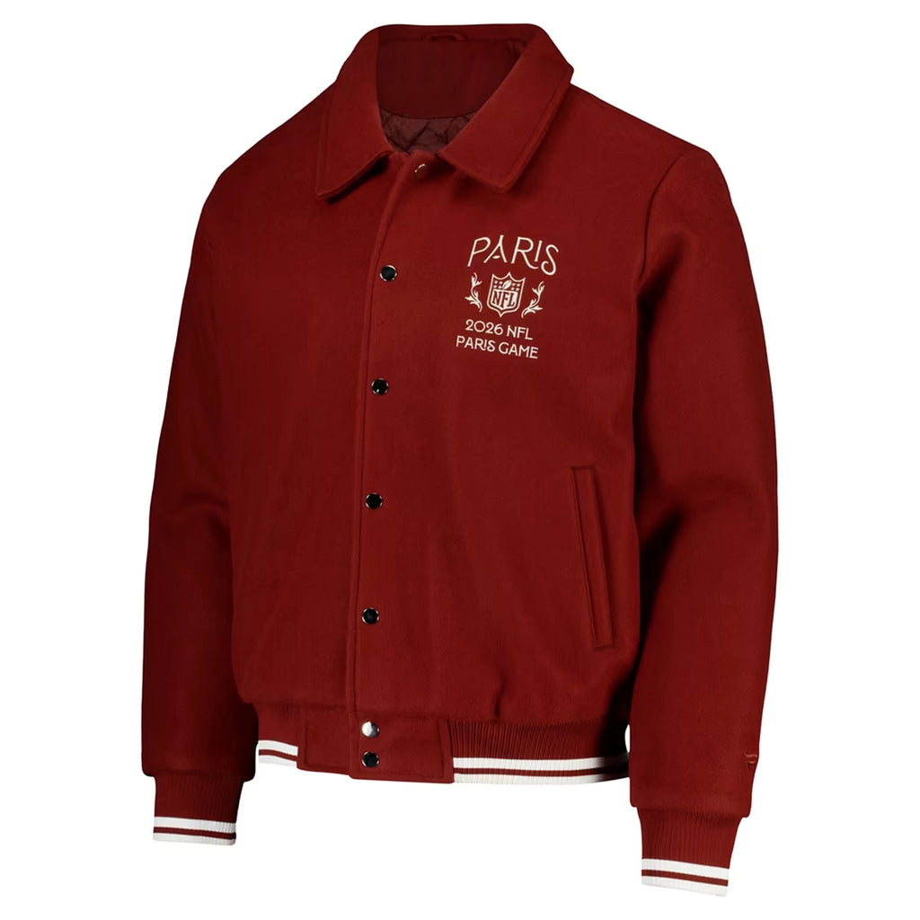 NFL International Games Paris Wool Burgundy Jacket