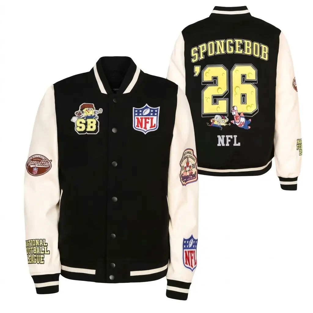NFL International Games x Spongebob Varsity Jacket