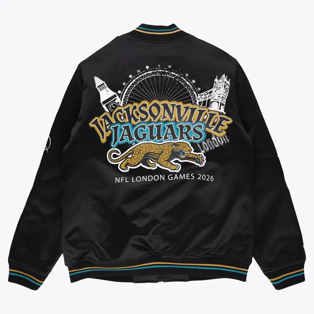 NFL Jacksonville Jaguars Mitchell & Ness International Games Bomber Jacket 