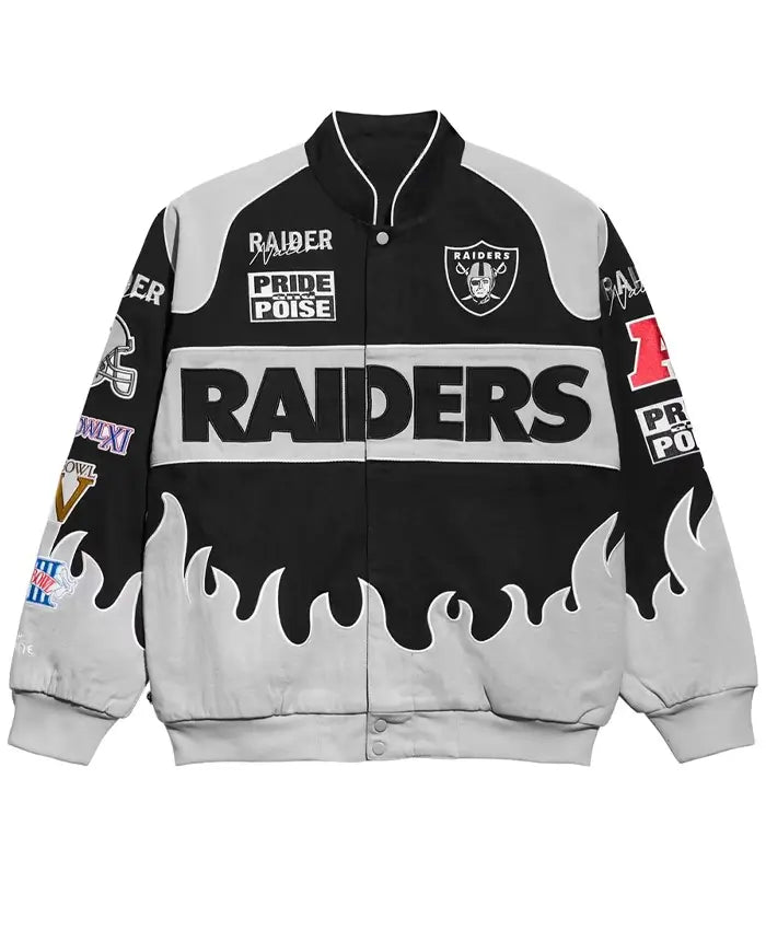 NFL Las Vegas Raiders Chalk Line Premium Racing Jacket