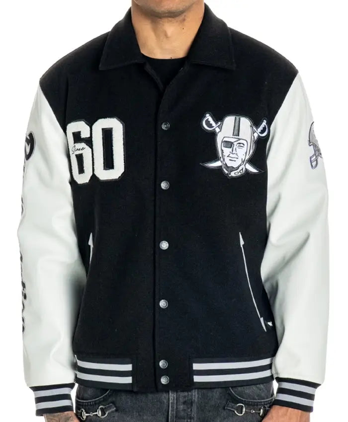 NFL Las Vegas Raiders Collared Varsity Jacket