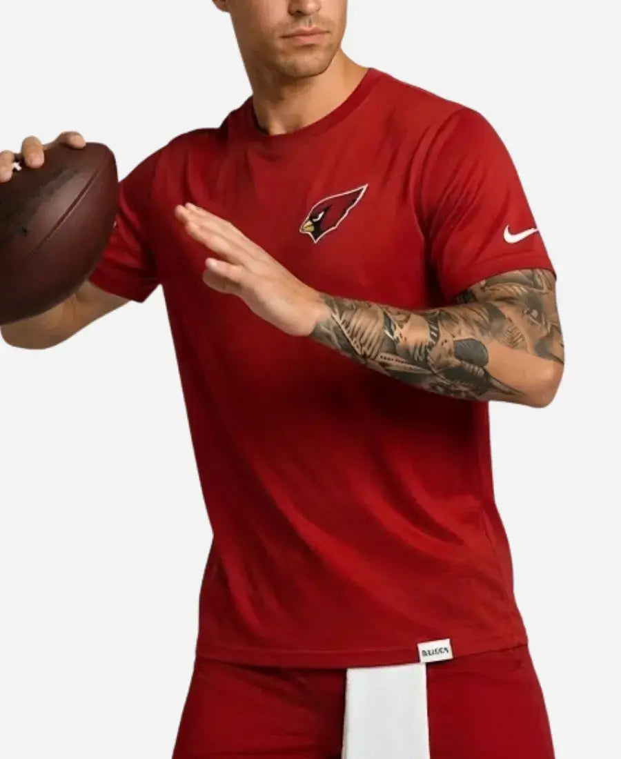 NFL Nike Arizona Preseason Carson Beck Red T-Shirt