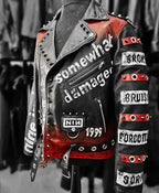 NIN Black Leather Biker Jacket