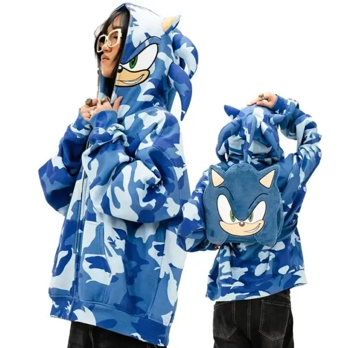 Neptun x Sonic Blue Camo Hooded Jacket