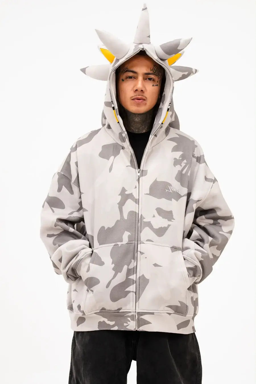 Neptun x Sonic Silver Full Zip Hoodie For Men & Women