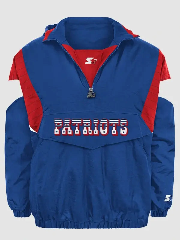 New England Patriots Starter Throwback Half-Zip Jacket