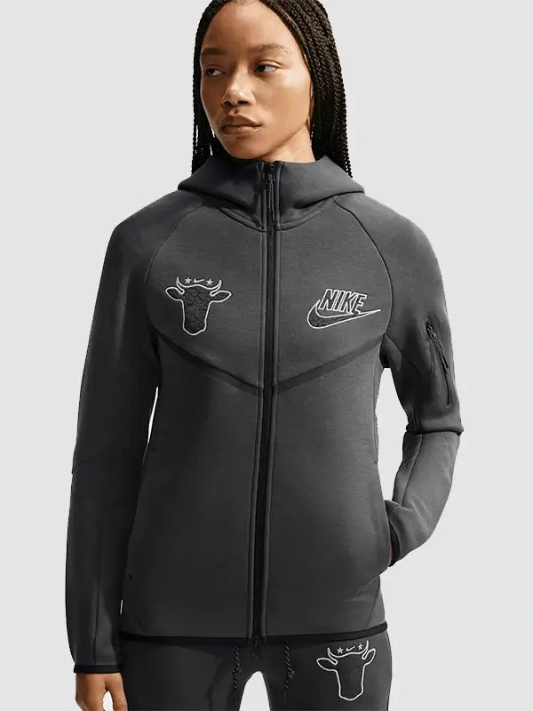 Nike Energy x Wagyu Fleece Full-Zip Grey Hoodie 