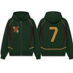 Nike x Ronaldo One Last Dance Portugal Green Zipper Hoodie For Men & Women