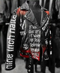 Nine Inch Nails Black Leather Biker Jacket