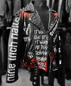 Nine Inch Nails Black Leather Biker Jacket