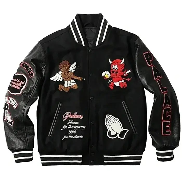 Palace Fallen Angels Black Varsity Jacket