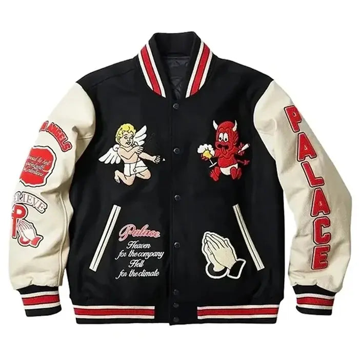 Palace Fallen Angels White Varsity Jacket