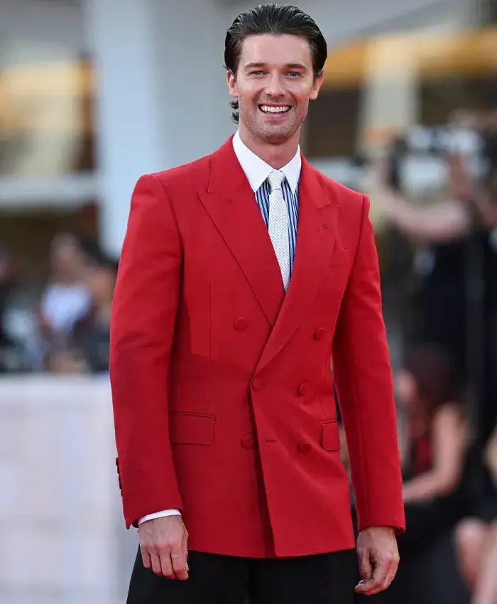 Patrick Schwarzenegger Venice Film Festival Red Blazer
