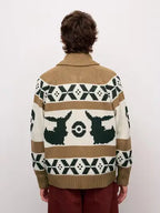 Pokémon × GU Full-Zip Knit Brown Jacket 