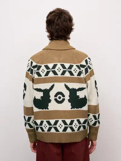 Pokémon × GU Full-Zip Knit Brown Jacket 