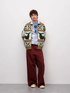 Pokémon × GU Full-Zip Knit Brown Ziapper Jacket 