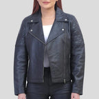 black quilted jacket
