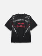 RSRV x Red Bull Distressed Black T-Shirt For Men & Women