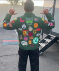 Robert Downey Jr. Green Patch Jacket