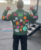 Robert Downey Jr. Green Patch Jacket
