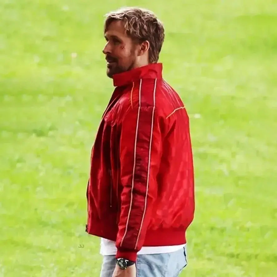 Ryan Gosling The Fall Guy Red Bomber Jacket