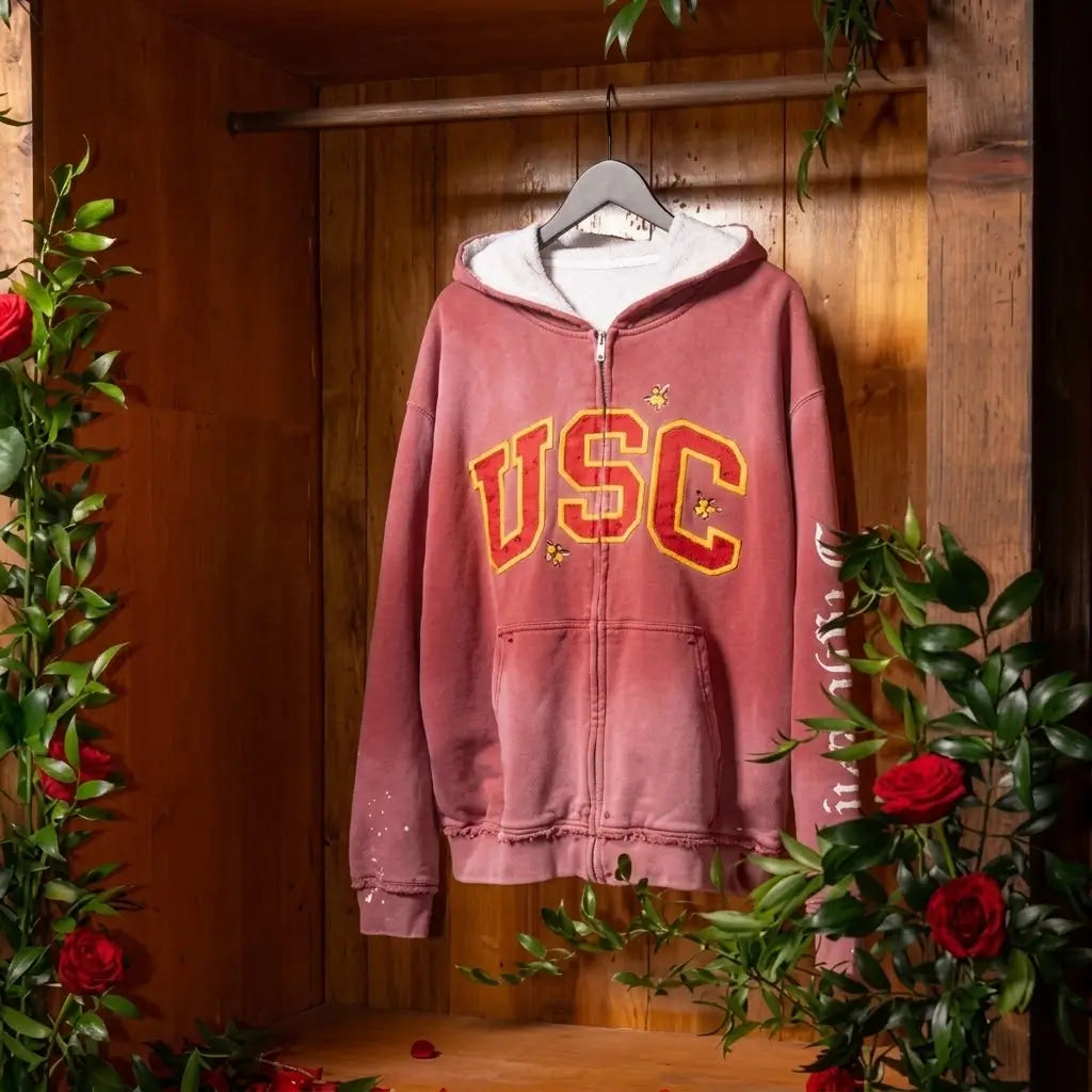 Ryoko Rain x USC Trojans Crimson Zip-Up Hoodie For Men & Women