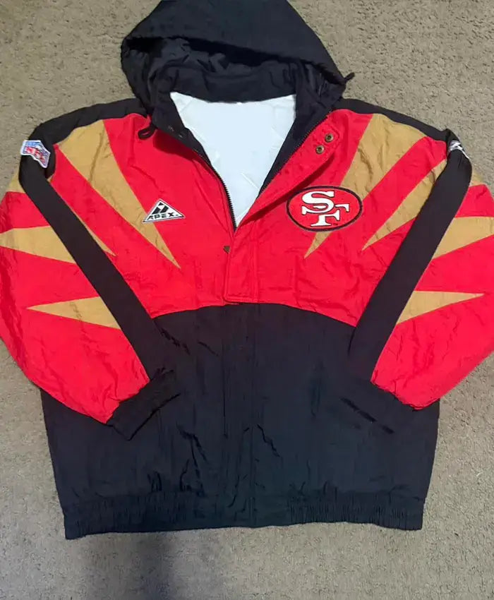 SF 49ers NFL Pro Line 90s Red Vintage Zip Jacket