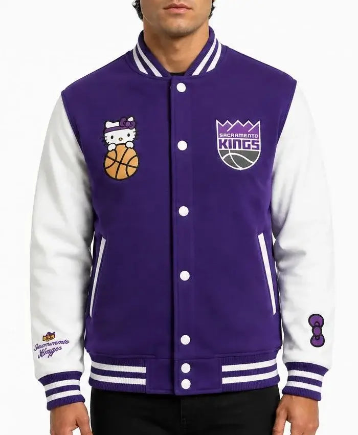 Sacramento Kings Hello Kitty Varsity Jacket