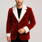 Santa Claus Red Velvet Blazer