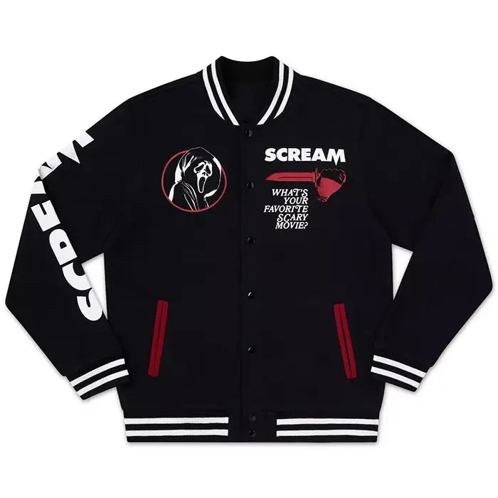 Scream x Ghost Face Varsity Jacket