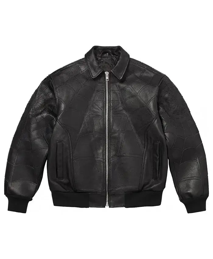 Spider-Man Black Sheepskin Leather Jacket