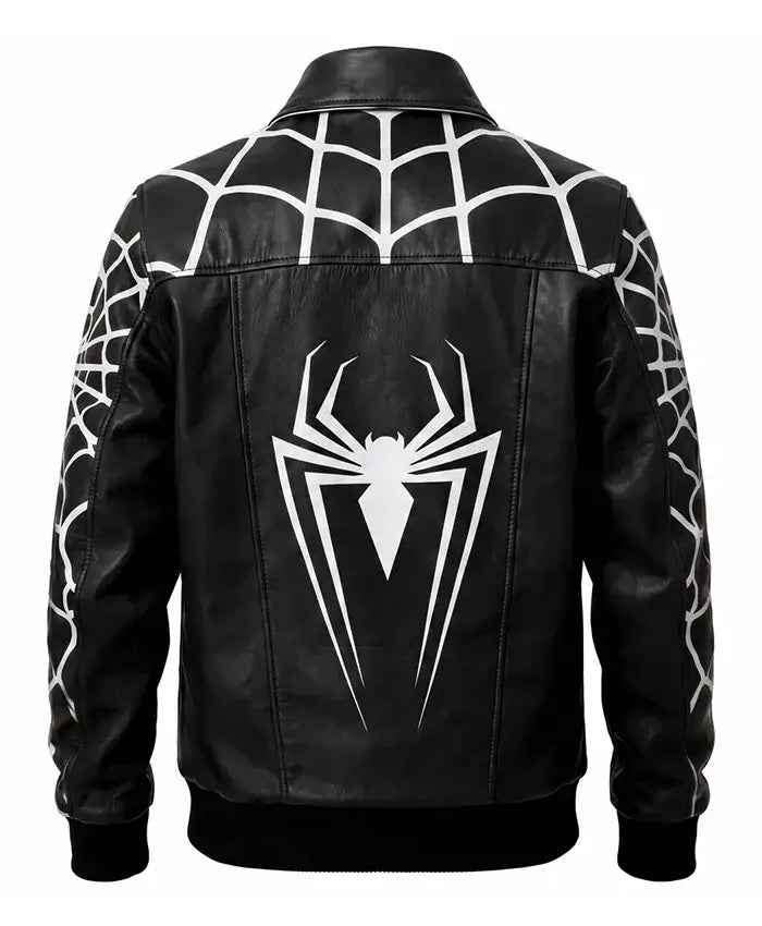 Spider-Man Symbiote Leather Bomber Jacket