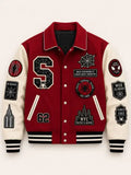 Spider Man Protector of NYC Letterman Red Varsity Jacket
