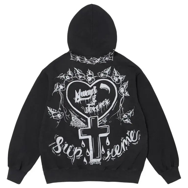 Supreme 2026 Forever Hooded Black Sweatshirt