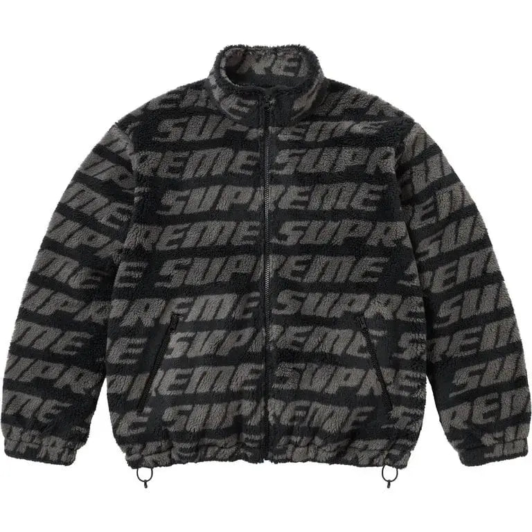 Supreme Repeat Jacquard Black Fleece Jacket