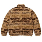 Supreme Repeat Jacquard Brown Fleece Jacket