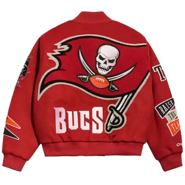 Tampa Bay Buccaneers Chalk Line Red Pennant Varsity Jacket