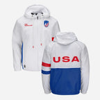 Team 2026 USA FIFA World Cup Windbreaker White Zipper Hooded Jacket